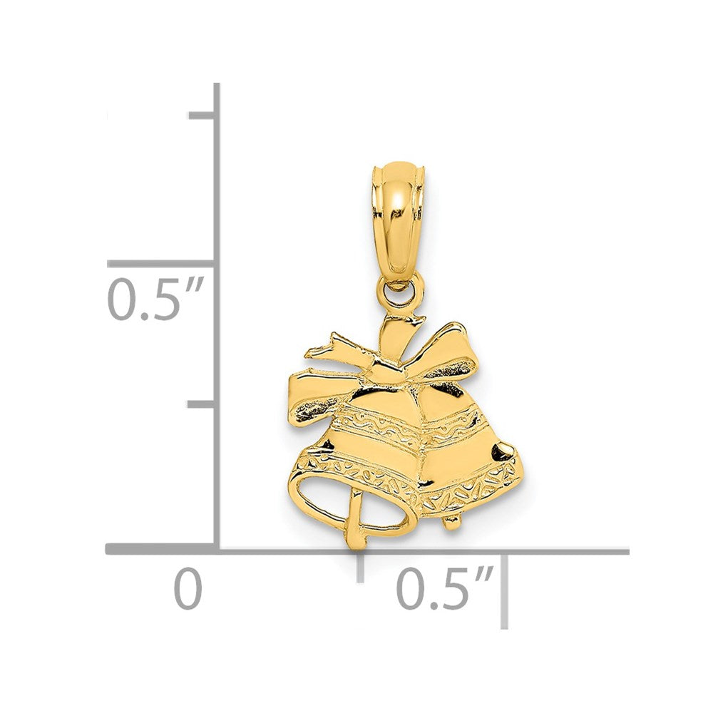 14k  Polished Christmas Bells Charm