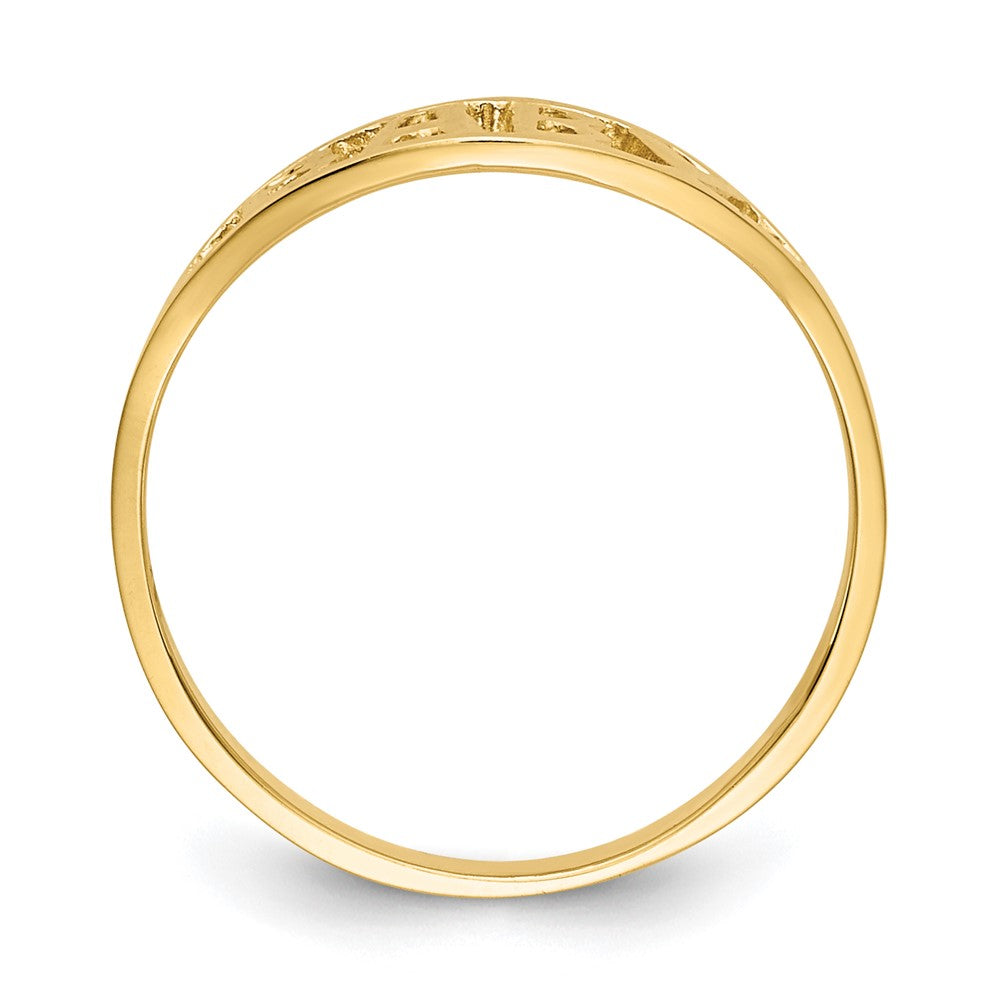 14k Polished BABY Oval Baby / Childs Ring