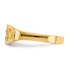 14k Polished BABY Oval Baby / Childs Ring