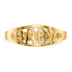 14k Polished BABY Oval Baby / Childs Ring