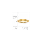 14k Polished and Ridged 3.5x2.25mm Closed Back Baby Rectangular Signet Ring