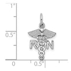 14k White Gold RN Registered Nurse Charm