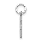 14KW Satin Diamond-cut Letter F Initial Charm