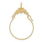 14k Polished Filigree Heart Charm Holder Pendant