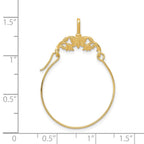 14k Polished Butterflies Charm Holder Pendant