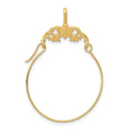 14k Polished Butterflies Charm Holder Pendant
