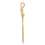 14k Polished Floral Charm Holder Pendant