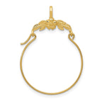 14k Polished Floral Charm Holder Pendant