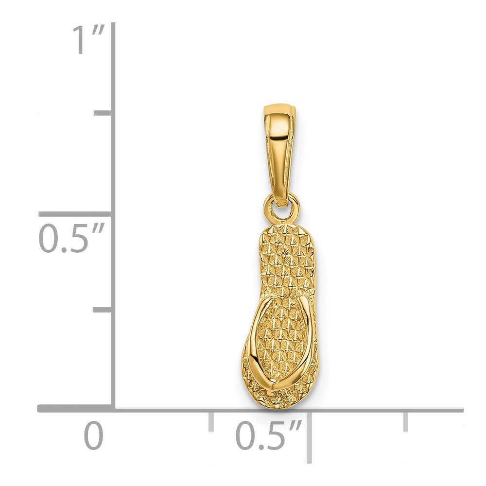 14k 3-D HAWAII Flip-Flop Pendant