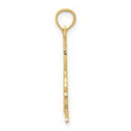 14k Solid Polished Gymnast Pendant