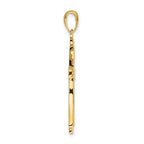 14k Polished Solid Cross Pendant