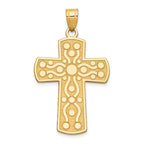14k Cross Pendant with Serenity Prayer on Back