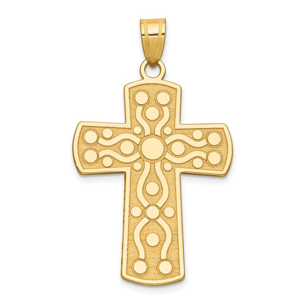 14k Cross Pendant with Serenity Prayer on Back