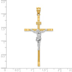 14k Two-tone Crucifix Pendant