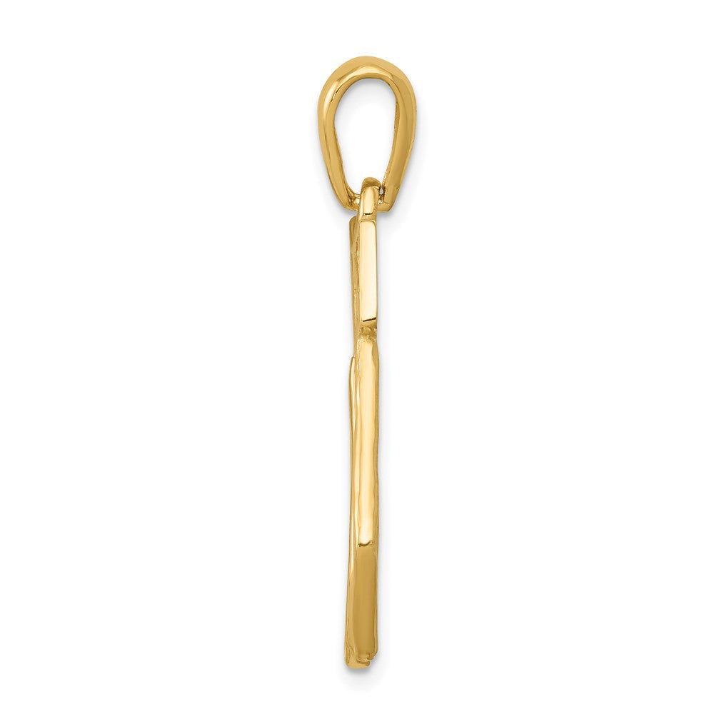 14k Large Filigree Chai Pendant