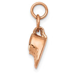 14k Rose Gold 3-D Moveable Baby Shoes Charm