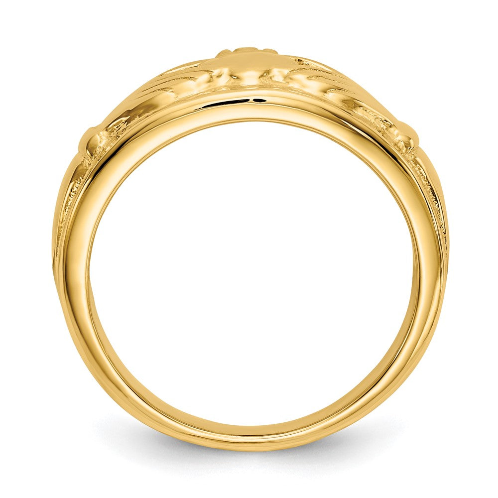 14k Ladies Polished Claddagh Ring