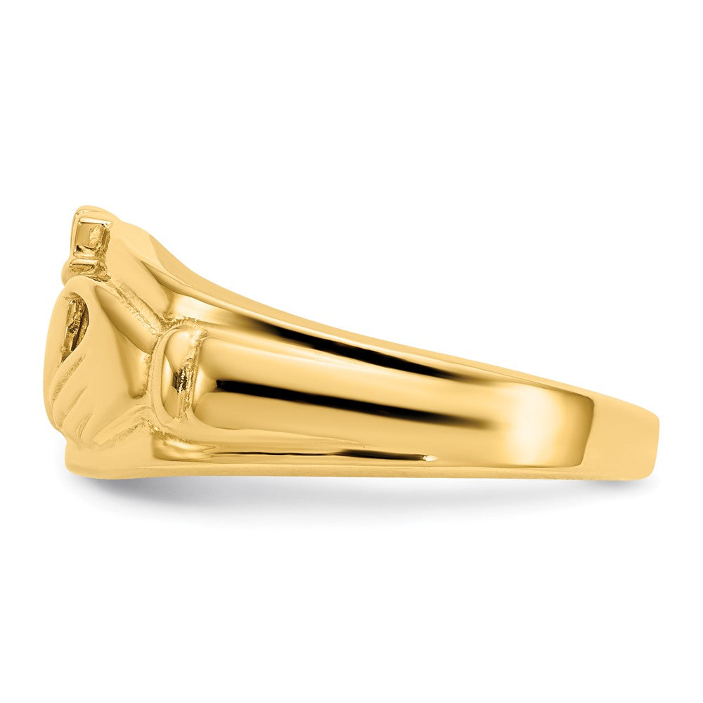 14k Ladies Polished Claddagh Ring