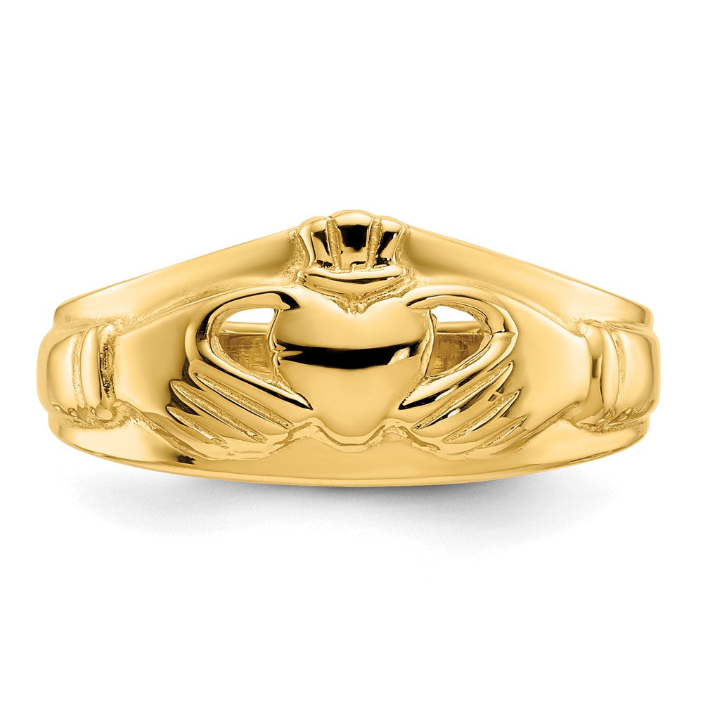 14k Ladies Polished Claddagh Ring