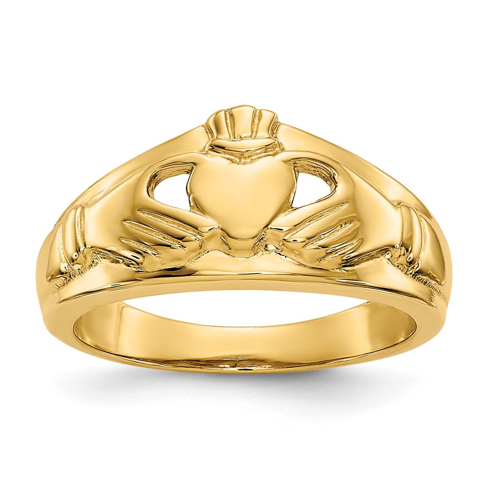 14k Ladies Polished Claddagh Ring