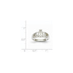 14k White Gold Ladies Claddagh Ring