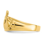 14k Ladies Polished Claddagh Ring