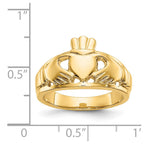 14k Ladies Polished Claddagh Ring