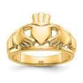 14k Ladies Polished Claddagh Ring