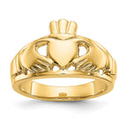 14k Ladies Polished Claddagh Ring