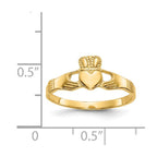 14k Ladies Polished Claddagh Ring