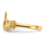 14k Ladies Polished Claddagh Ring