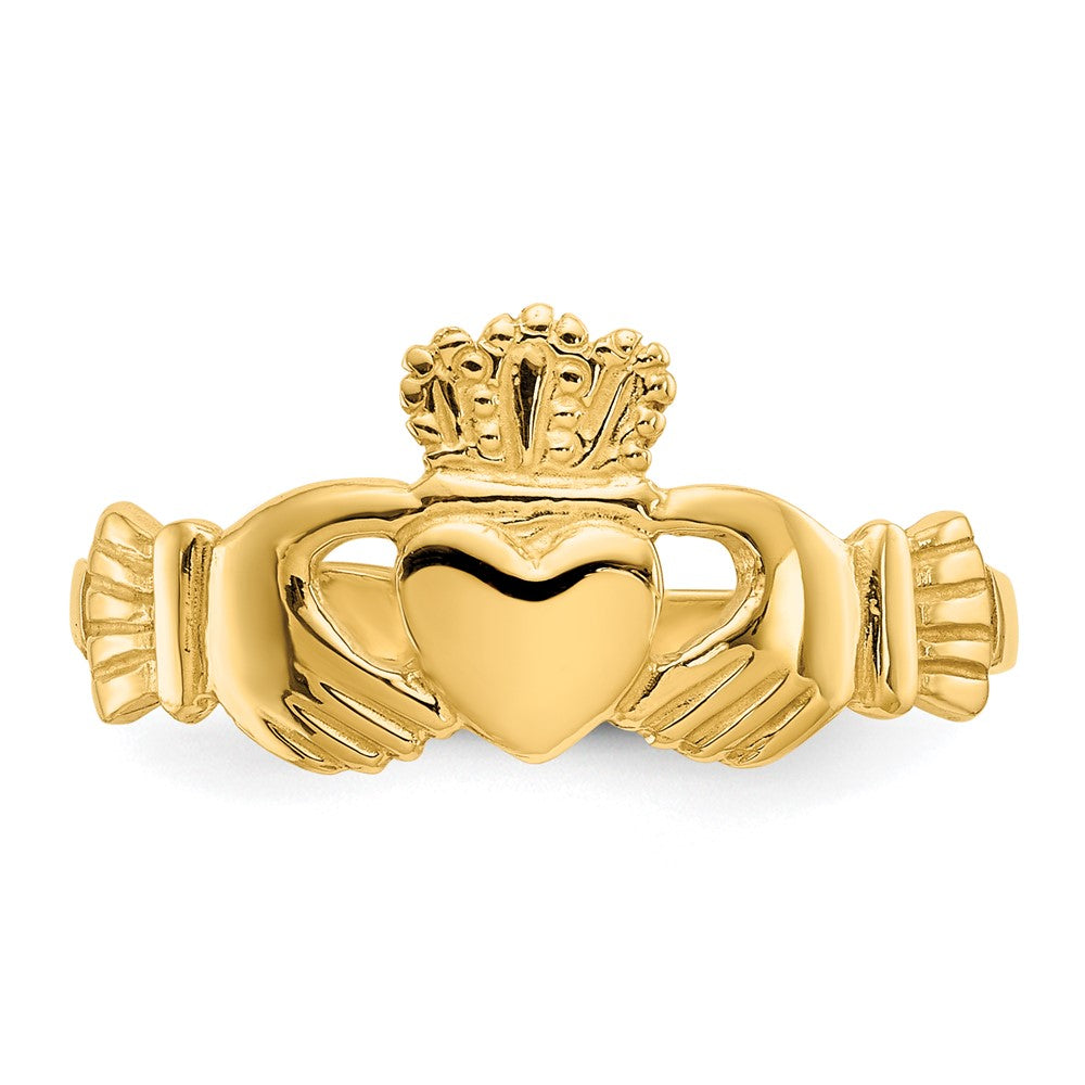 14k Ladies Polished Claddagh Ring