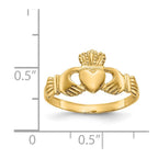 14k Ladies Polished Claddagh Ring
