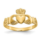 14k Ladies Polished Claddagh Ring