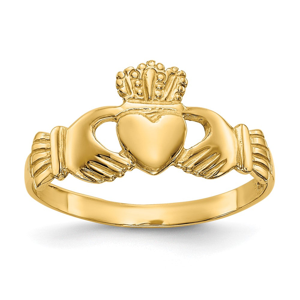 14k Ladies Polished Claddagh Ring