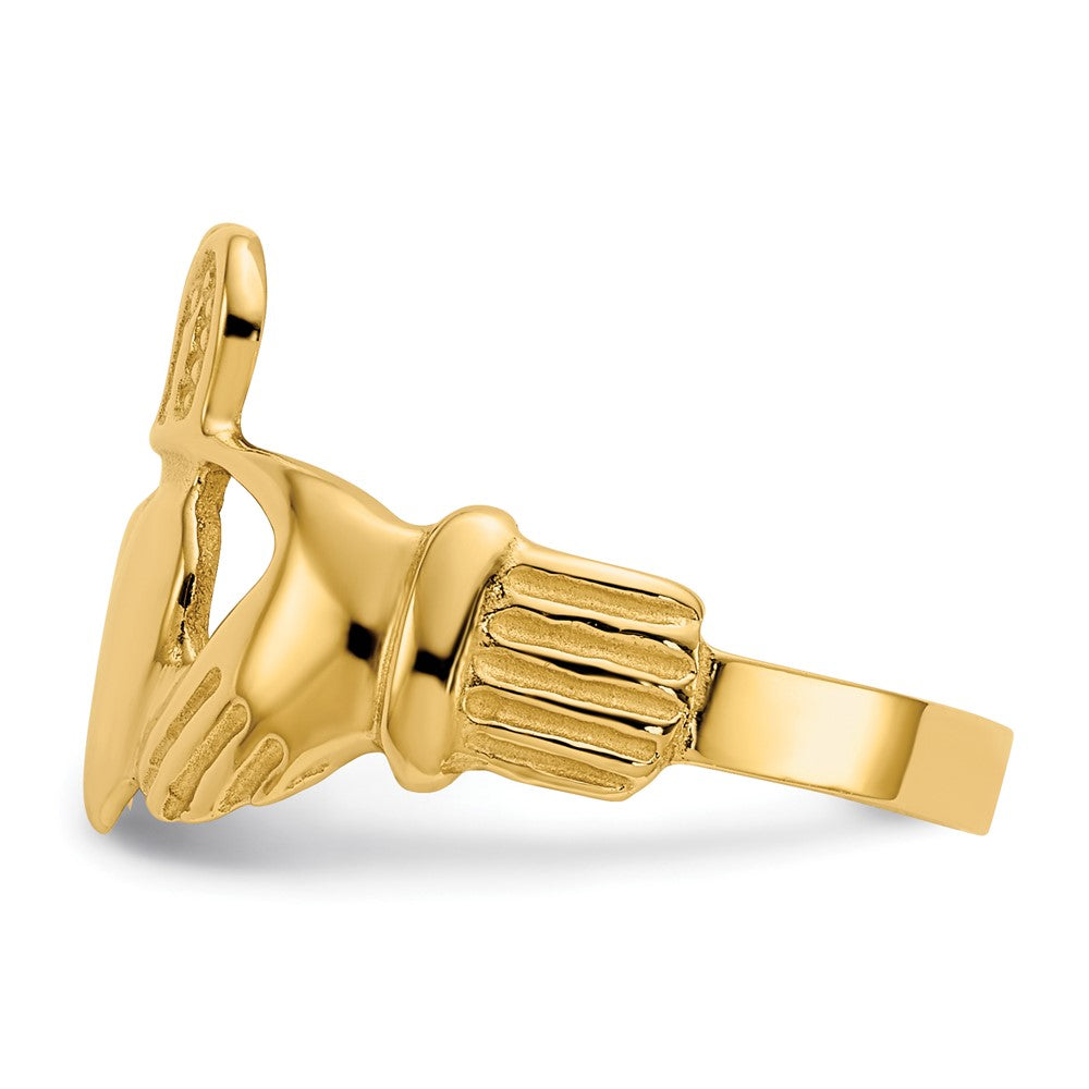 14k Ladies Polished Claddagh Ring