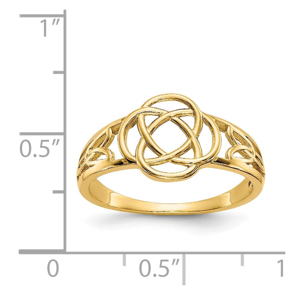 14k Ladies Polished Celtic Knot Ring