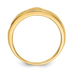 14k Mens Polished Claddagh Band