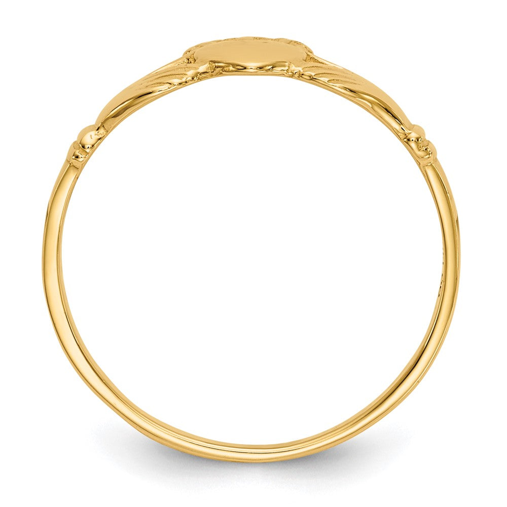 14k Ladies Polished Claddagh Ring