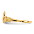 14k Ladies Polished Claddagh Ring