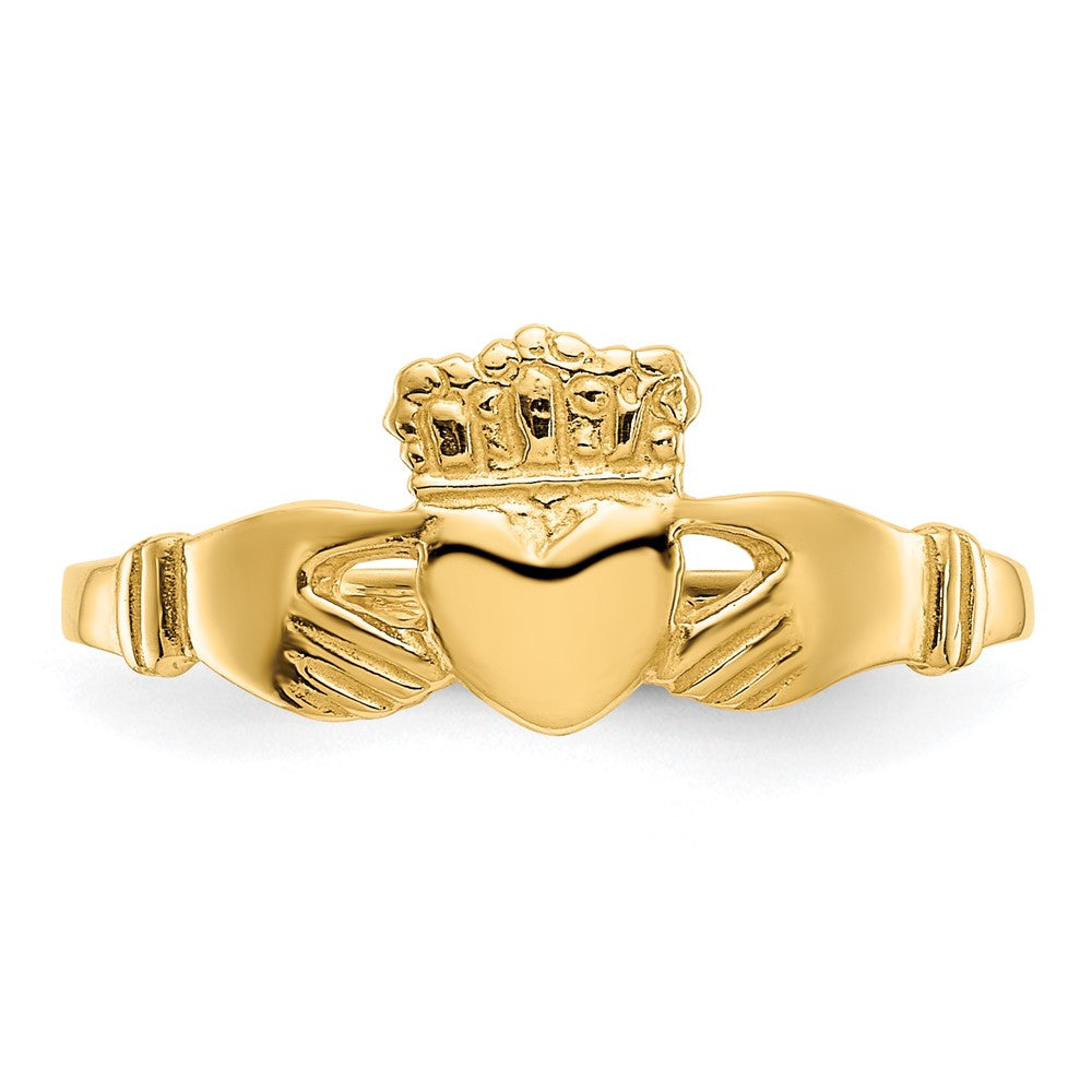 14k Ladies Polished Claddagh Ring