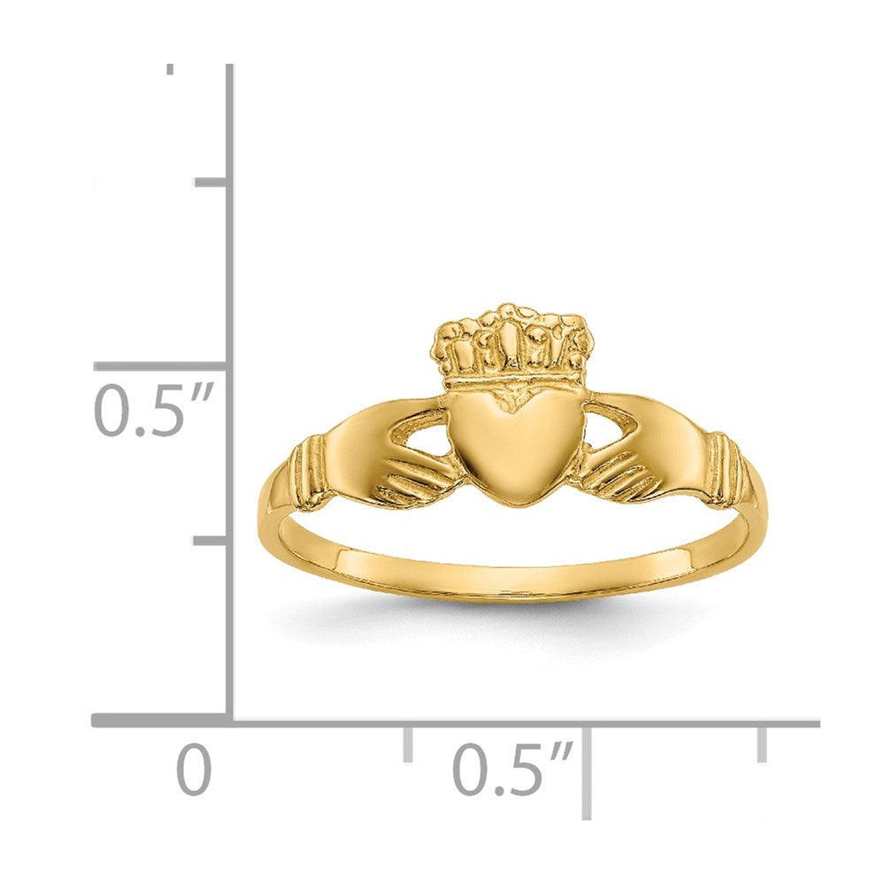 14k Ladies Polished Claddagh Ring