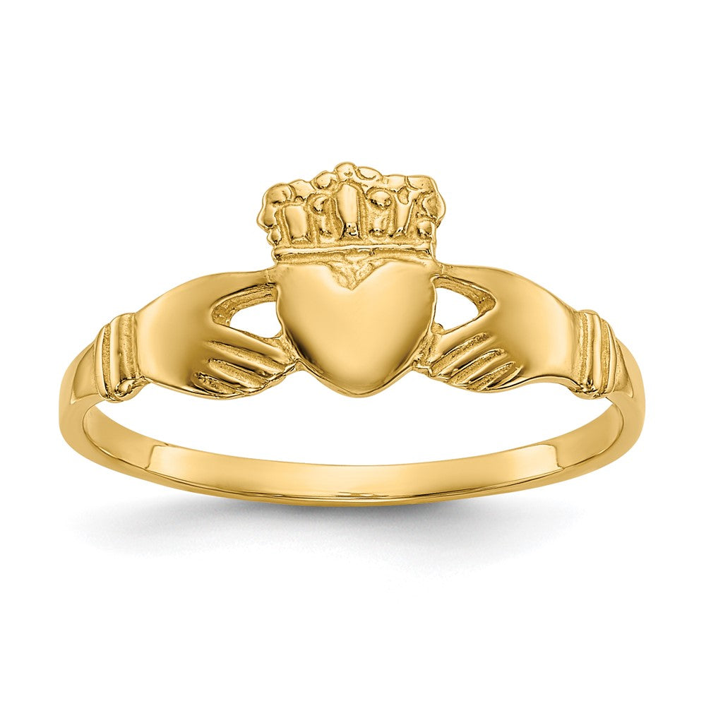 14k Ladies Polished Claddagh Ring