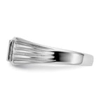 14k White Gold 5.25x5.0mm Open Back Childs Square Signet Ring