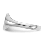 14k White Gold 8.0x8.0mm Closed Back Childs Round Signet Ring