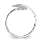 14k White Gold Double Heart Toe Ring