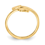14k Double Heart Toe Ring