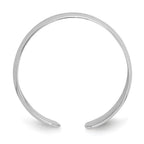 14k White Gold High Polished 2.5mm Band Toe Ring
