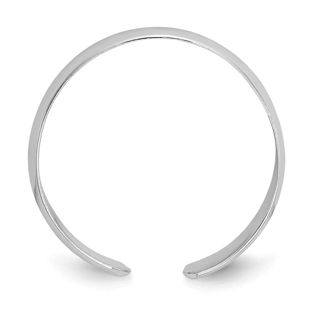 14k White Gold High Polished 2.5mm Band Toe Ring