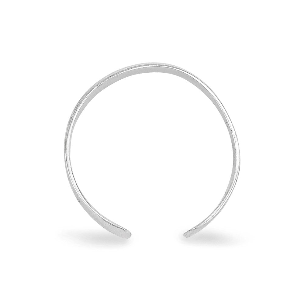 14k White Gold High Polished 2.5mm Band Toe Ring
